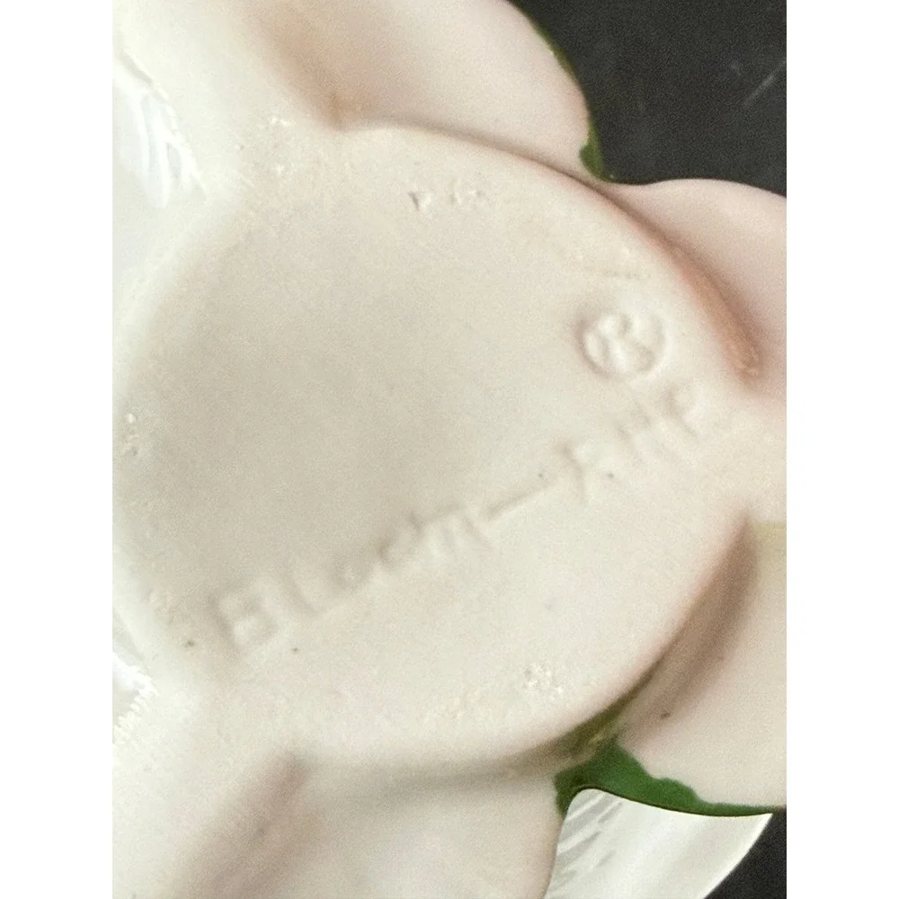 Vintage Bloom Rite Clay Ceramic Flower Shape Votive Candle Holder 4in X 3in